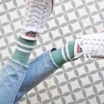 amorsocks-calcetines-socks-bajos-tobilleros-retro-rayas-verde-blanco