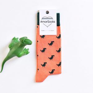 amorsocks-calcetines-socks-dinos-dinosaurios-trex-tiranoraurio-coral-pack