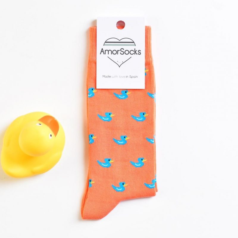 AmorSocks-calcetines-socks-patos-patitos-de-goma-ducks-rubber-ducks-coral-azul-blue-pack