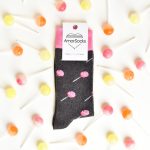 amorsocks-calcetines-socks-chupachus-chupachups-caramelos-fresa-strawberry-rosa-gris-melange-marengo