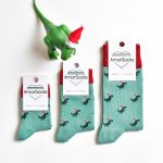 amorsocks-calcetines-socks-dinos-noel-navidad-christmas-dinosaurios-trex-tiranoraurio-verde-rojo-green-red-papa-noel